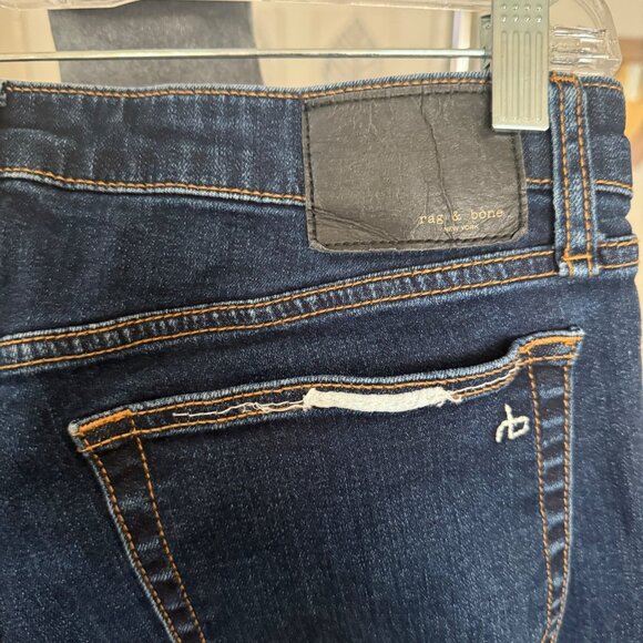 Rag & Bone Womens Dark Wash Straight Leg Jeans Size 28 - Picture 6 of 9
